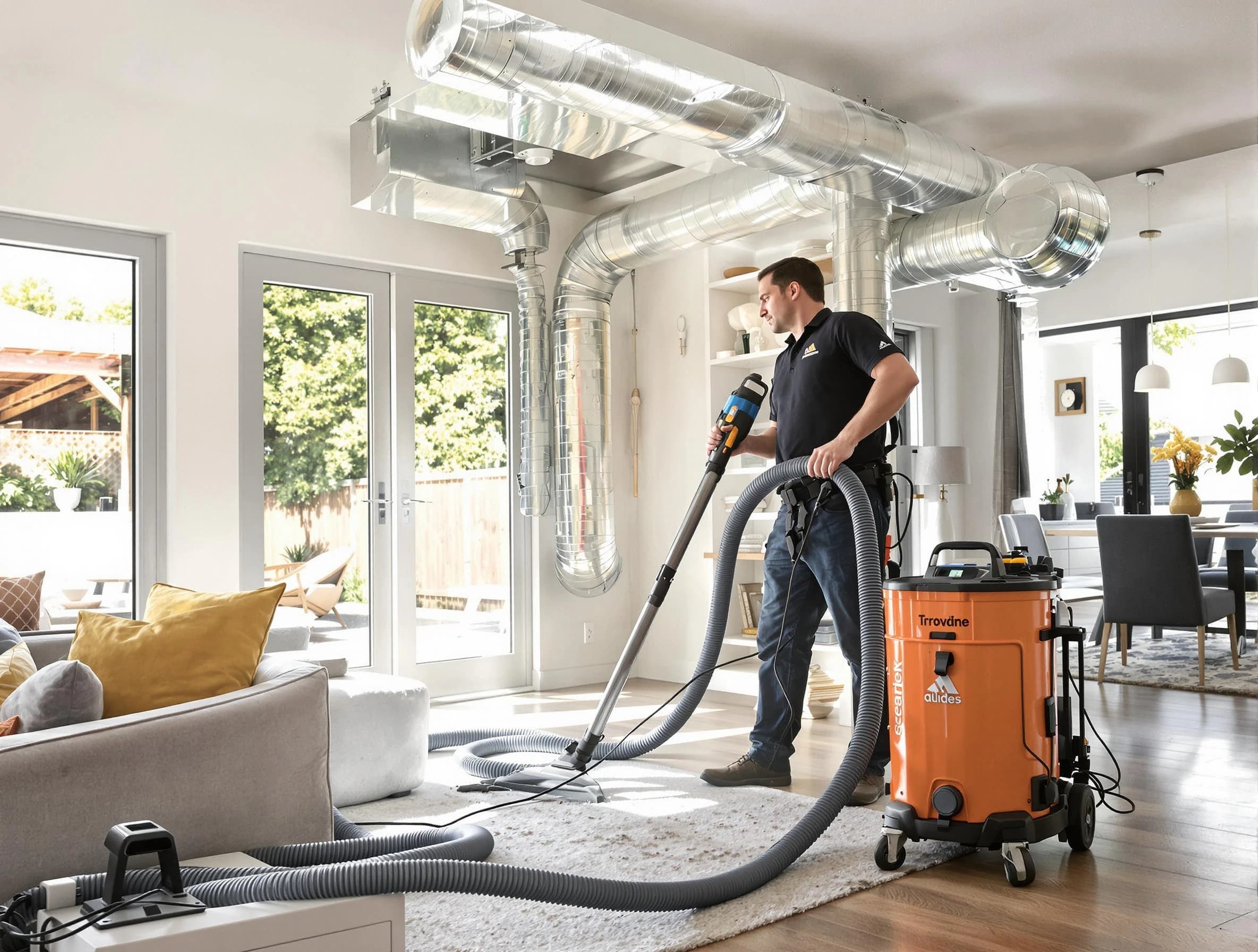 West Jordan Air Duct Cleaning specialist performing thorough residential duct cleaning using advanced equipment in West Jordan