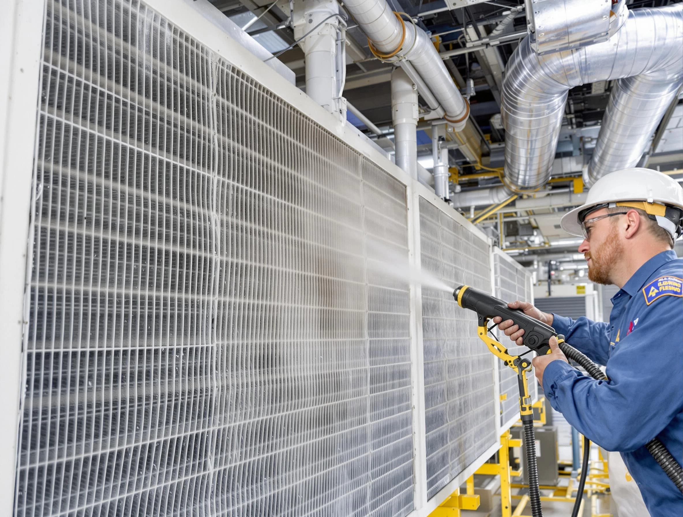 Professional commercial coil cleaning by West Jordan Air Duct Cleaning in West Jordan