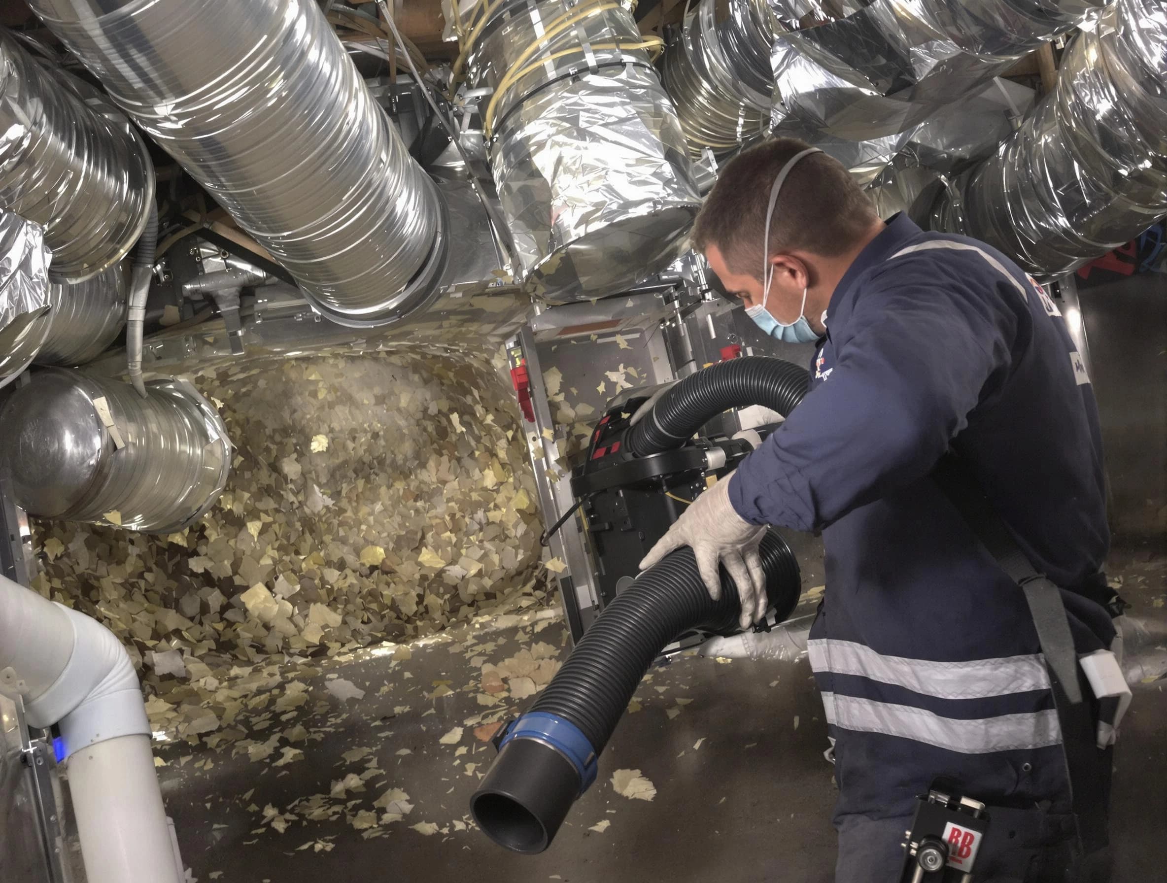 West Jordan Air Duct Cleaning specialist operating negative pressure cleaning equipment for thorough duct maintenance in West Jordan