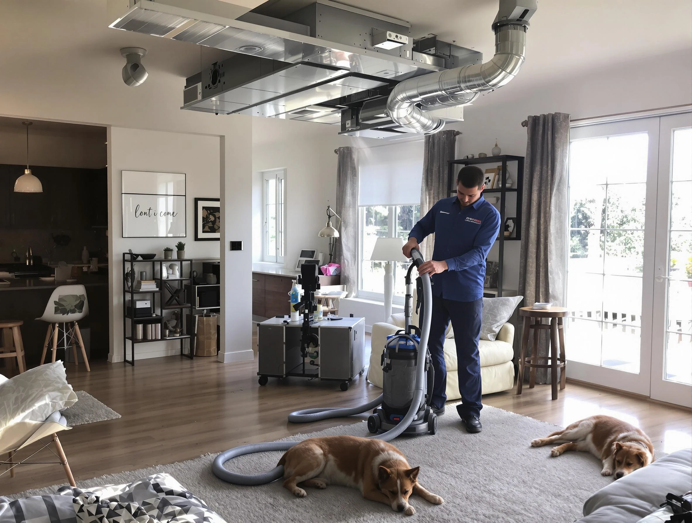 West Jordan Air Duct Cleaning technician performing detailed indoor duct cleaning for improved air quality in West Jordan