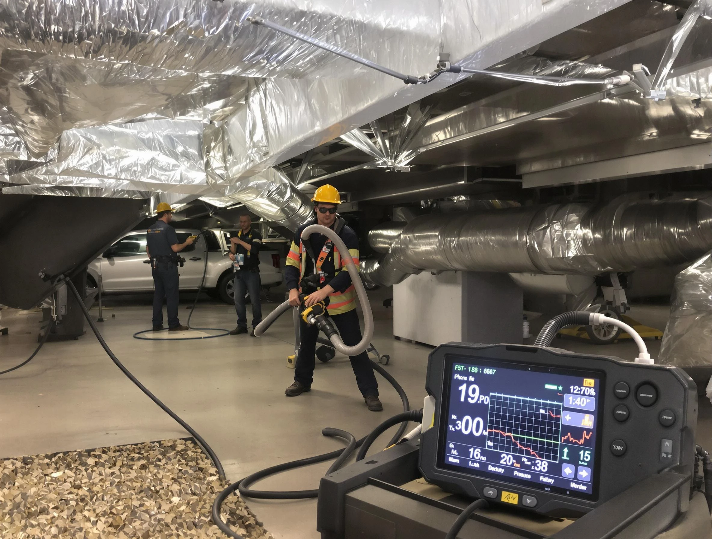 Professional negative pressure duct cleaning by West Jordan Air Duct Cleaning in West Jordan