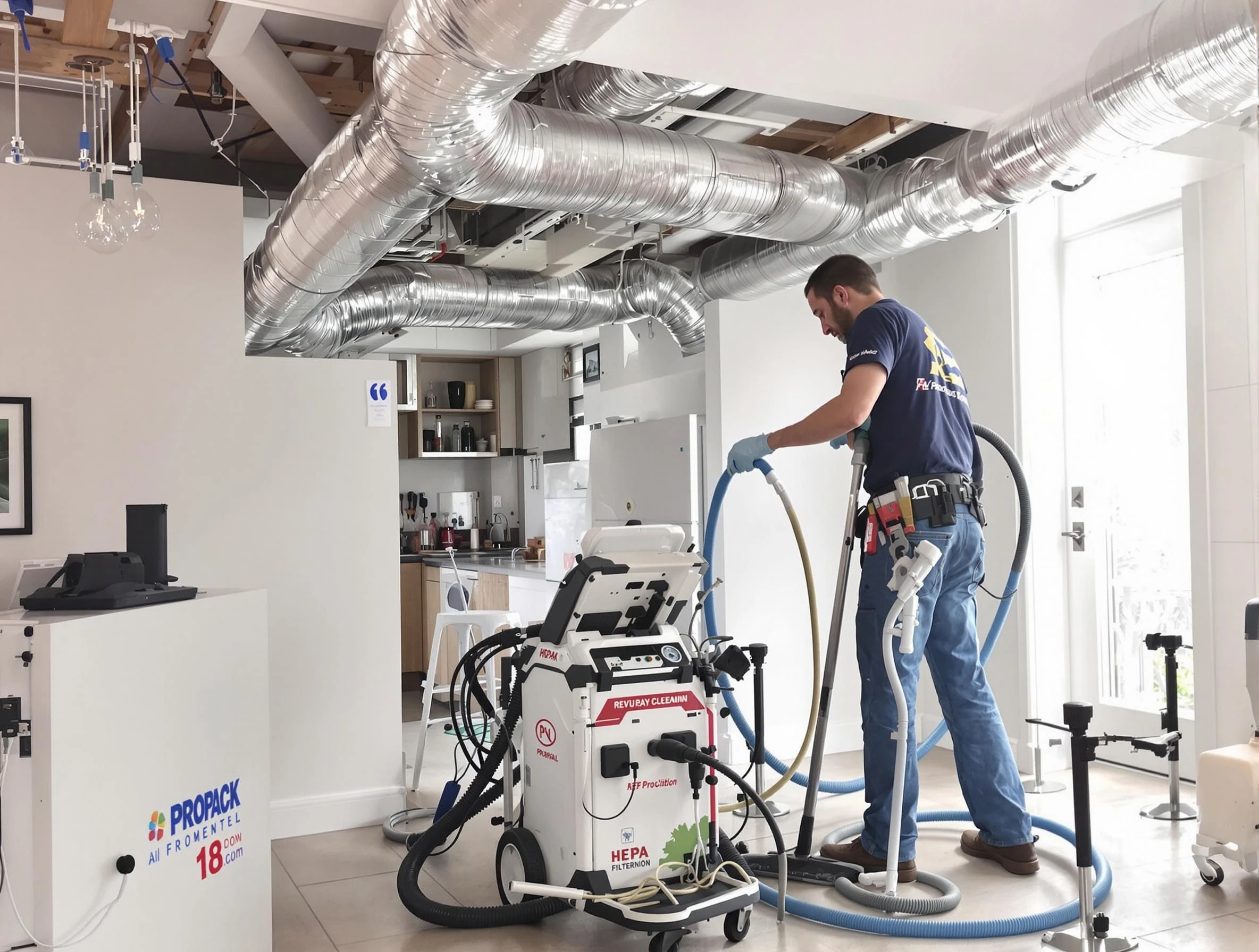 West Jordan Air Duct Cleaning technician performing advanced pure duct cleaning with specialized equipment in West Jordan