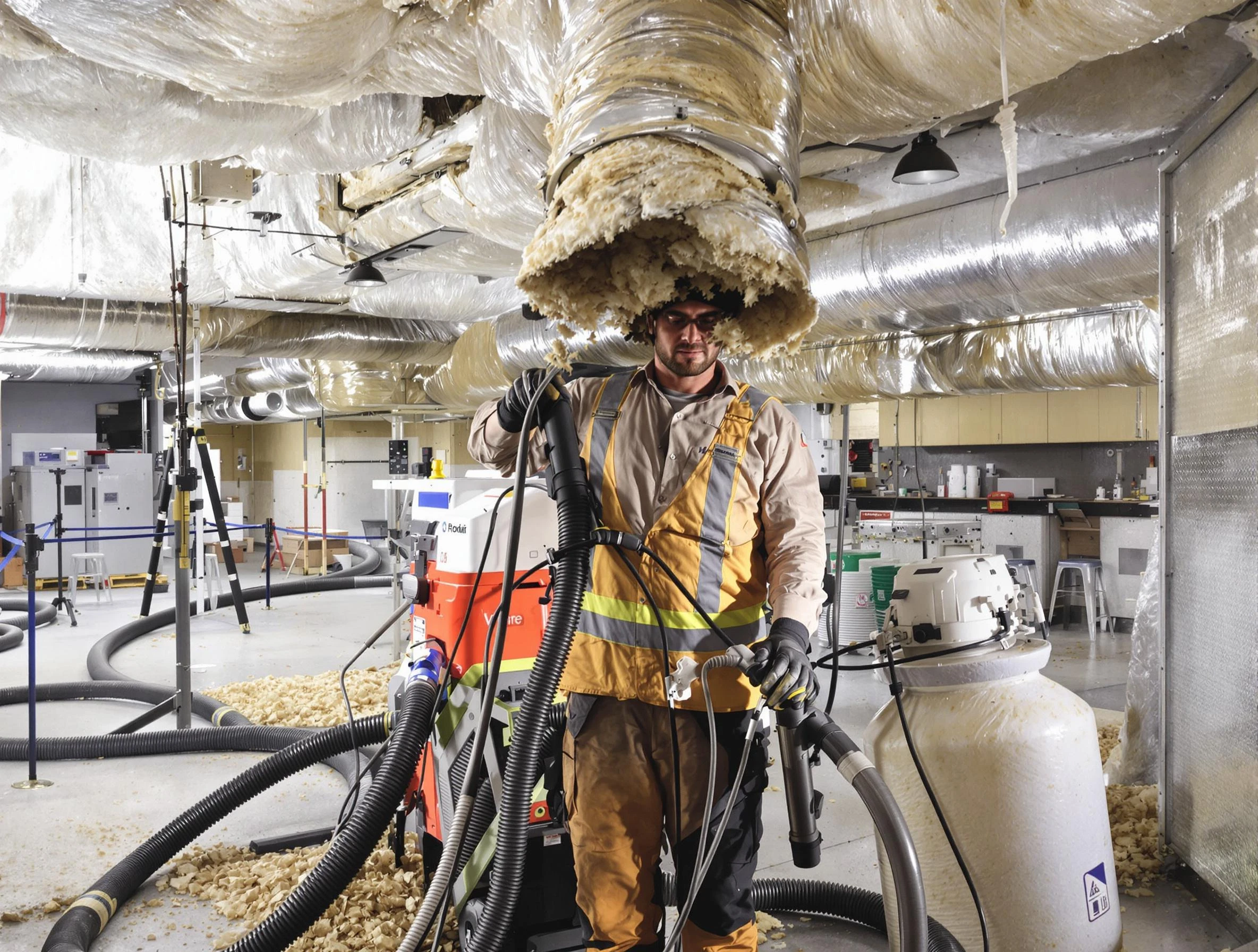 Professional vacuum insulation removal by West Jordan Air Duct Cleaning expert in West Jordan
